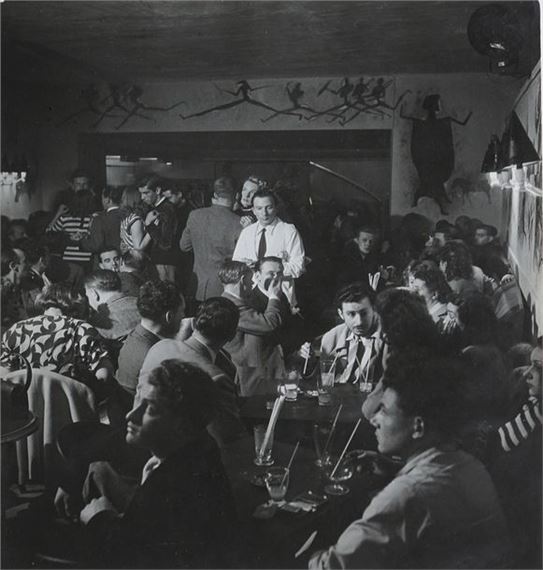 La Rose Rouge à St-Germain des Prés, rue de Rennes, Boite de nuit by Robert Doisneau, circa 1950