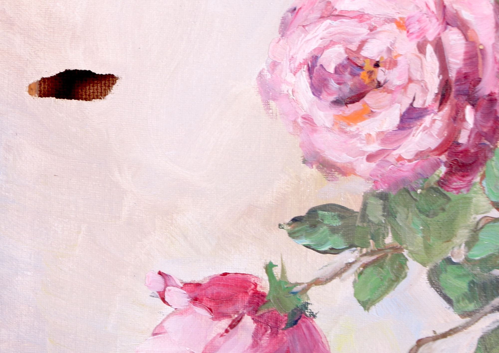 Artwork by Pruser, ROSES STILL LIFE, Made of oil on canvas