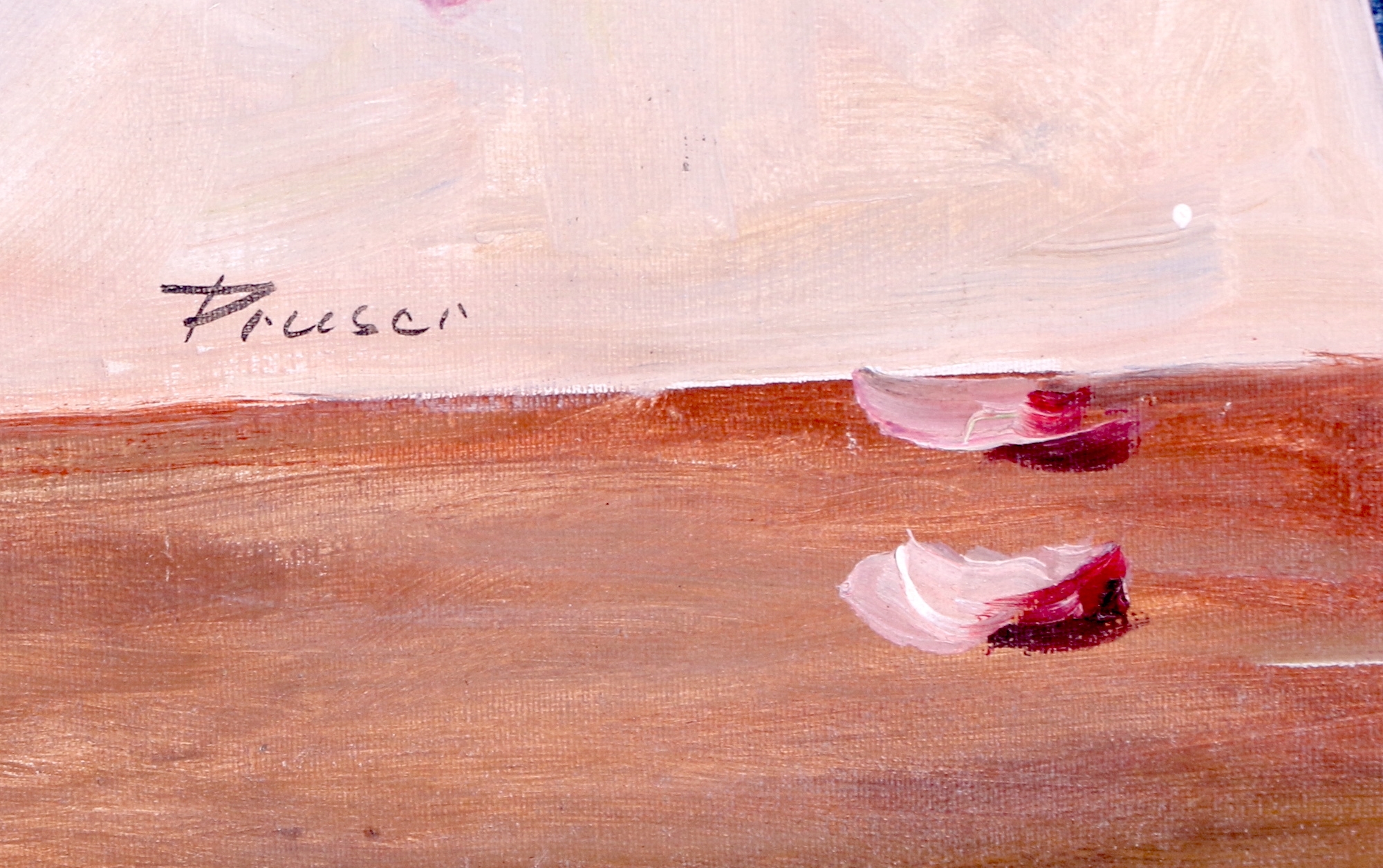 Artwork by Pruser, ROSES STILL LIFE, Made of oil on canvas