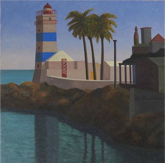 SANTA MARTA LIGHTHOUSE AT CASCAIS by Stephen McKenna, dated 2008