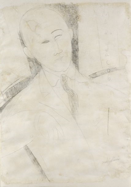 Amedeo Modigliani | Black pencil drawing, signed lower right and ...
