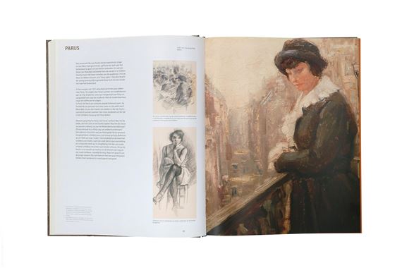 Karel van Veen (1898-1988) 'Lady on a Parisian balcony' - Karel van Veen