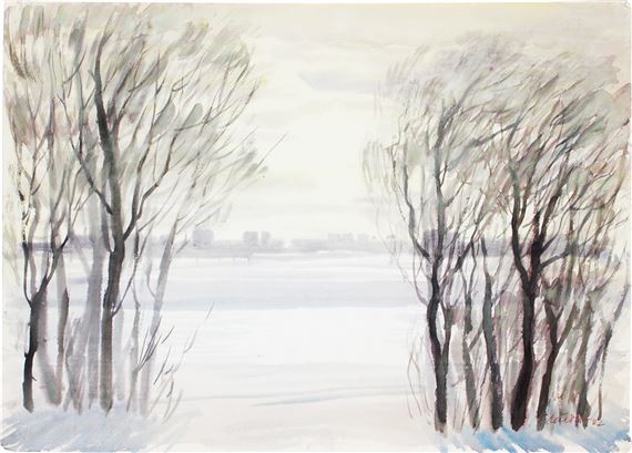 Coastal landscape by Georgiy Georgievich Lebedev, 1982