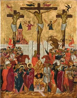 The Crucifixion - Cretan School, 17th Century