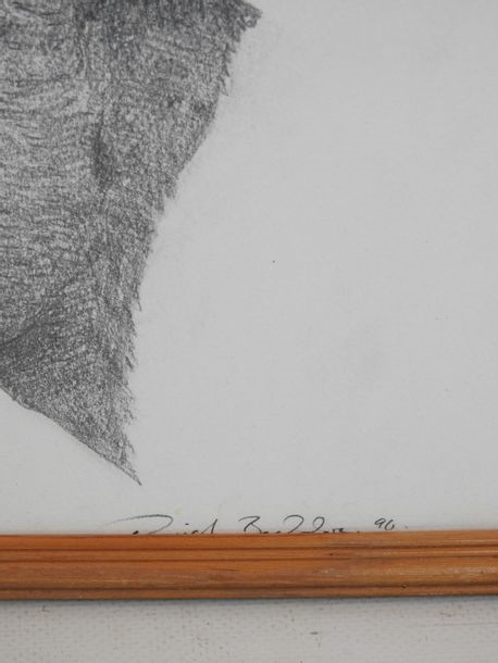 Artwork by Daniel Beddare, 20th Century, Deer brocade, Made of graphite