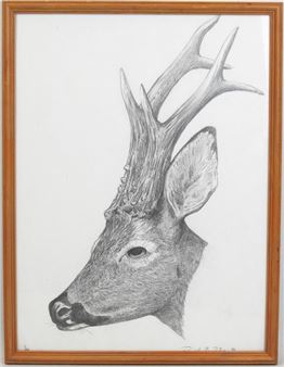 Deer brocade - Daniel Beddare, 20th Century