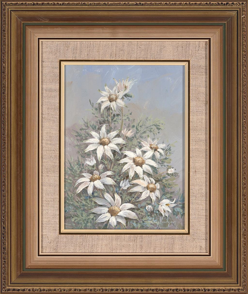 Artwork by Helen Hudson, Flannel Flowers, Made of oil on canvas board