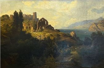 Ruin on (probably) the Italian coast - Georg Köbel