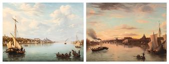 Vue du château de Blois ; Vue sur la Loire avec l’église Saint-Nicolas - Charles Boileux