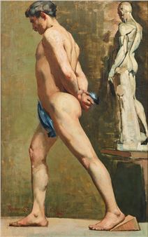 Académie d'homme nu - F. F. Gaston Célarié