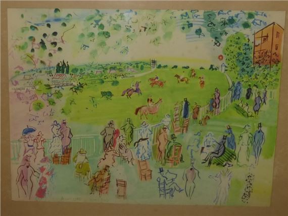 ラウル・デュフィ　LE CHAMP DE COURSES A ASCOT Le Champ de Courses á Ascot - Raoul Dufy | Art | Framed