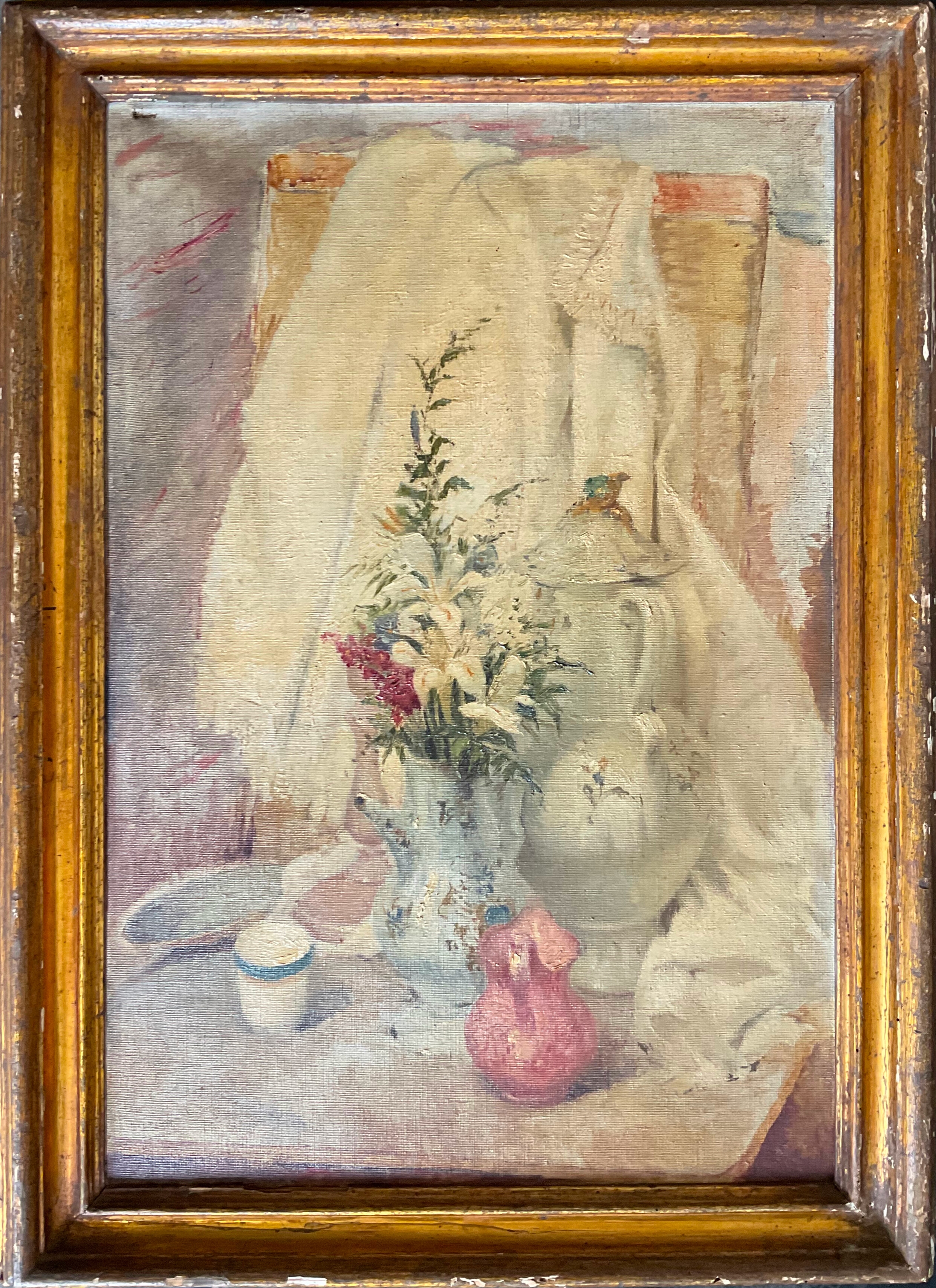 Artwork by Vito Stifano, Natura morta con versatoi e tazza, Made of oil on canvas