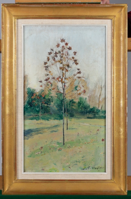 Artwork by Ferdinand Hodler, Bäumchen im Herbstlaub, Made of Oil on canvas over plywood