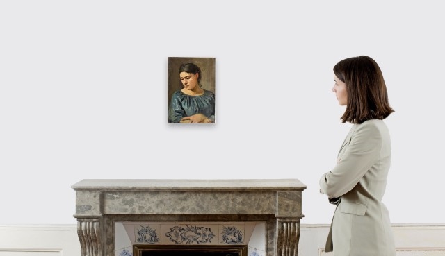 Artwork by Ferdinand Hodler, Bildnis einer Unbekannten (Savoyerin), Made of Oil on canvas