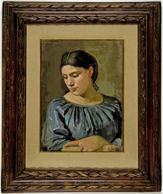 Artwork by Ferdinand Hodler, Bildnis einer Unbekannten (Savoyerin), Made of Oil on canvas