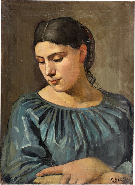 Artwork by Ferdinand Hodler, Bildnis einer Unbekannten (Savoyerin), Made of Oil on canvas