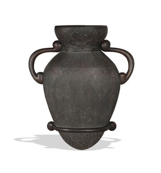 Bronze Bas Relief Urn - Diana Moore