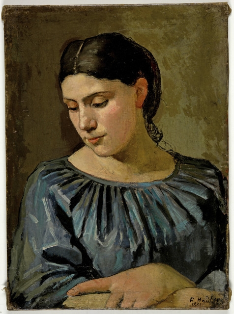 Artwork by Ferdinand Hodler, Bildnis einer Unbekannten (Savoyerin), Made of Oil on canvas