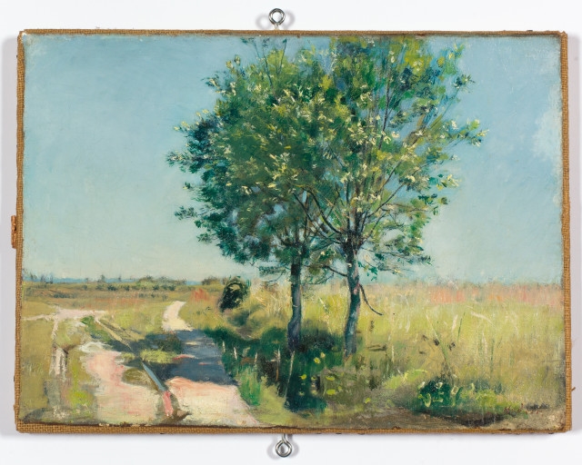 Artwork by Ferdinand Hodler, Weiden am Wegrand, Made of Oil on canvas