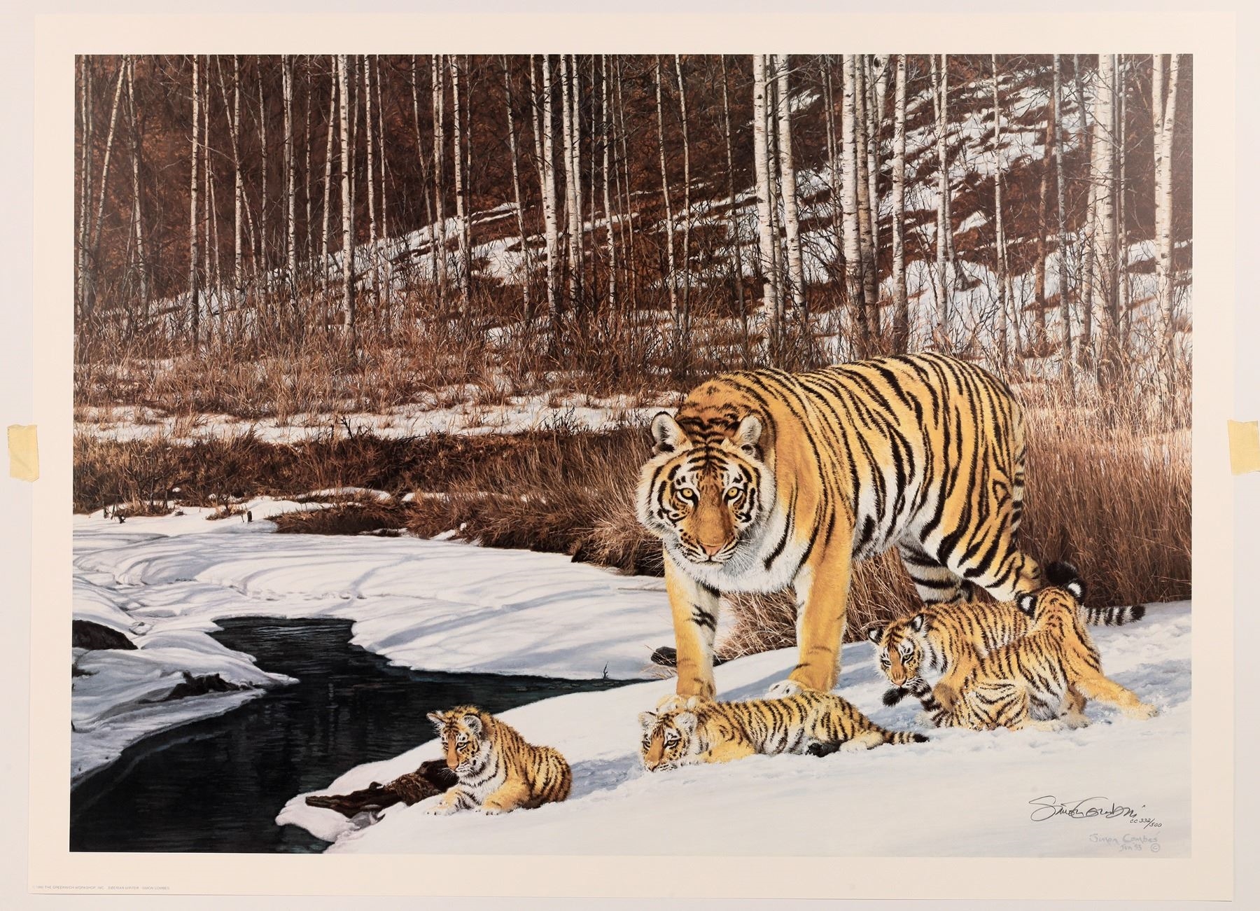 Simon Combes | Cats of the Snow Deluxe Prints by Simon Combes (1995 ...