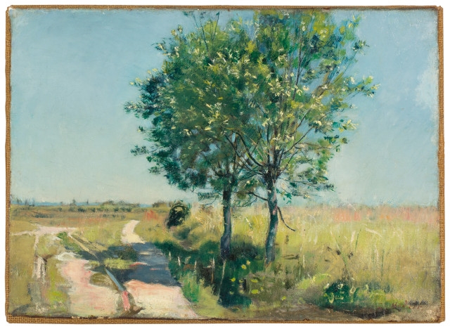 Artwork by Ferdinand Hodler, Weiden am Wegrand, Made of Oil on canvas