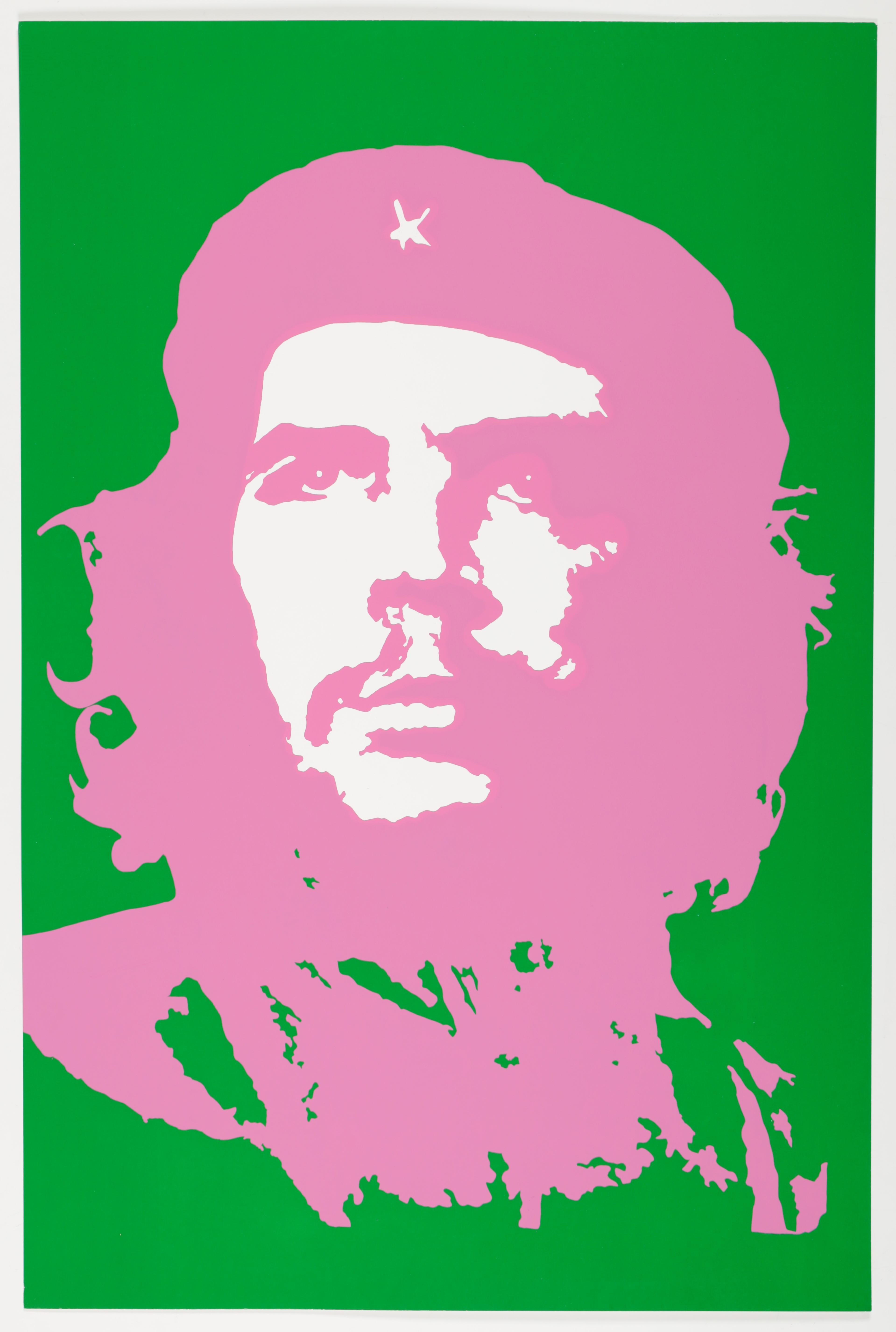 Artwork by Andy Warhol, Che Guevara, Made of color screen print on light cardboard