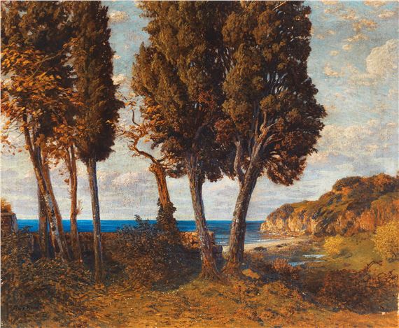 "Zypressen am Meer by Max Roeder, (19)25