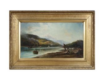 Fisherman on the shores of Loch Long - J. Hale-Sanders
