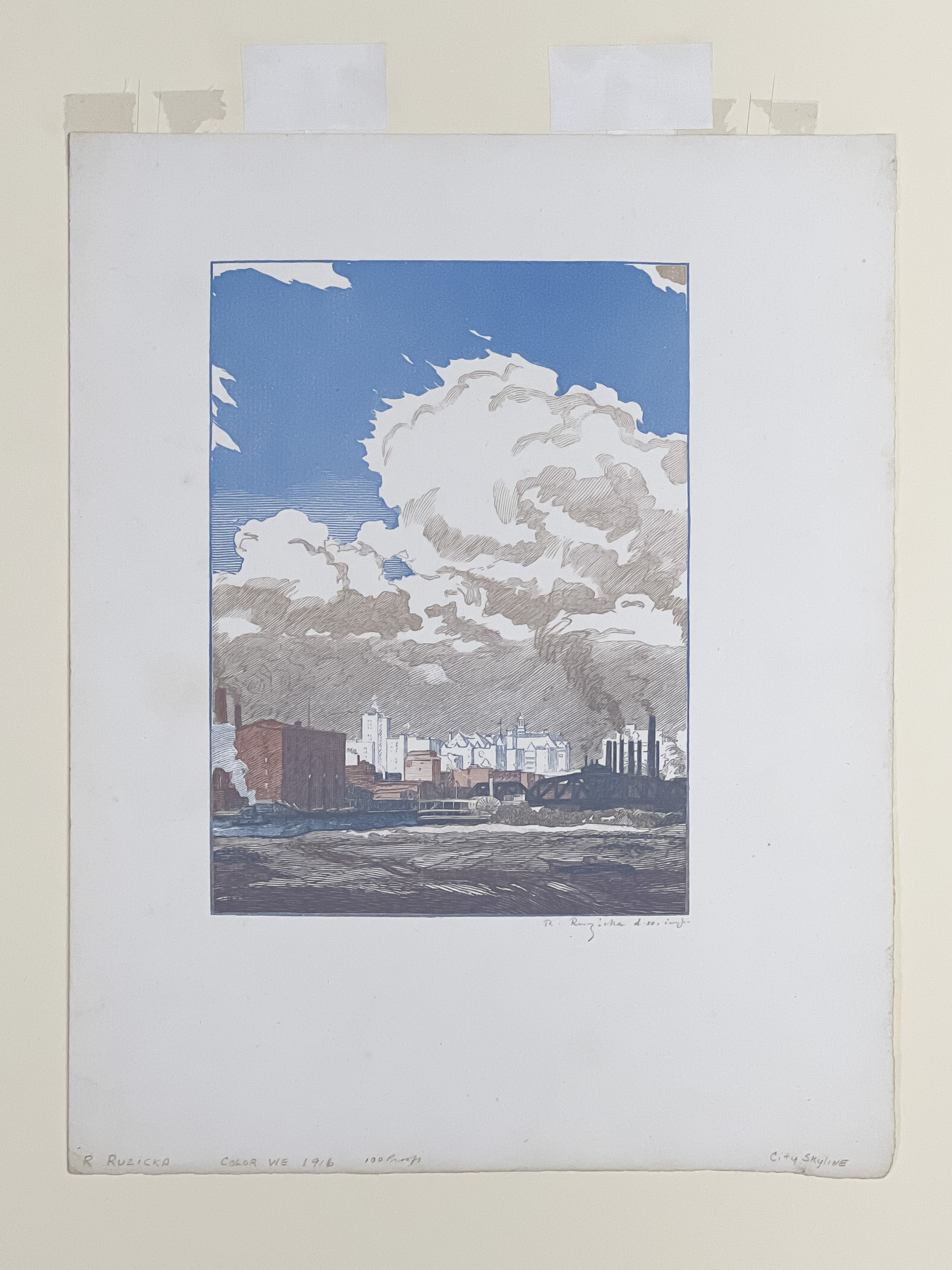 Rudolph Ruzicka | City Skyline (1916) | MutualArt