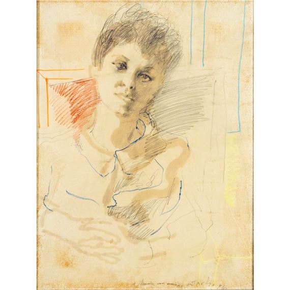 Ugo Attardi | Portrait of Maria Carbone | MutualArt