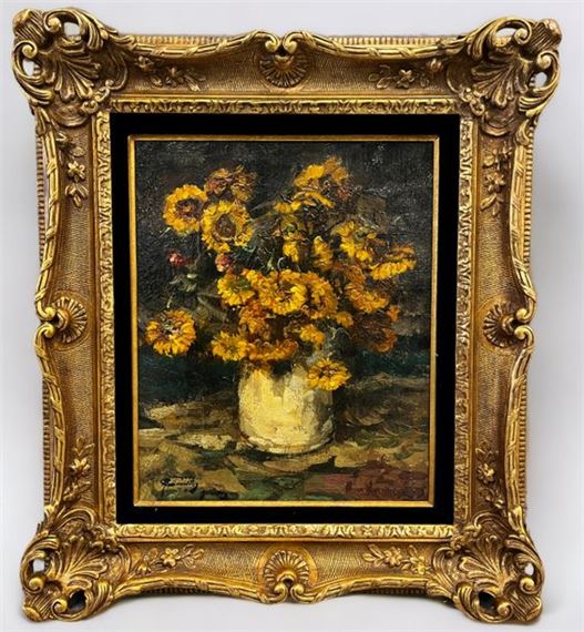 Still life with flowers by Herman Courtens