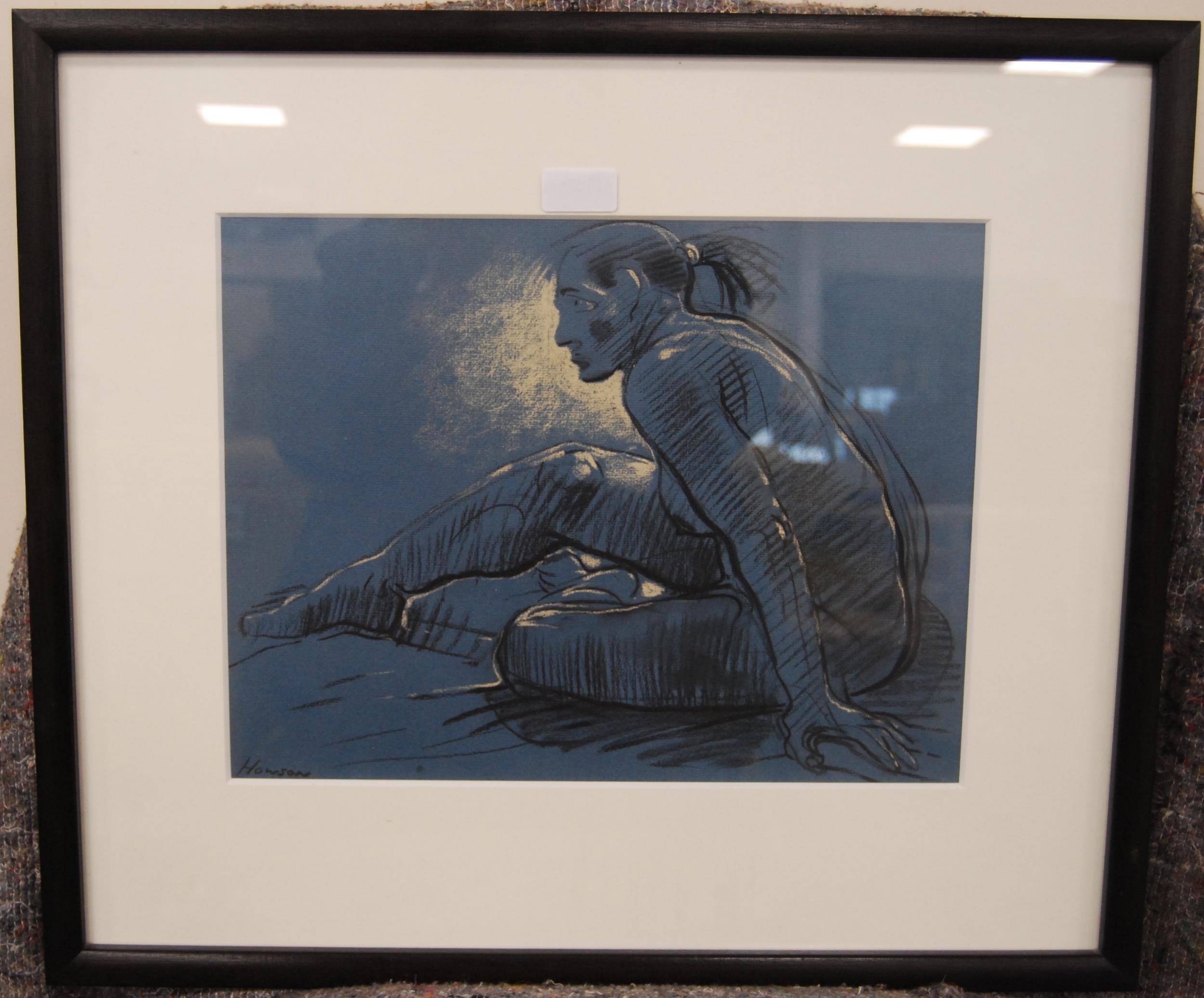 Peter Howson Obe | Untitled portrait of a nude female | MutualArt