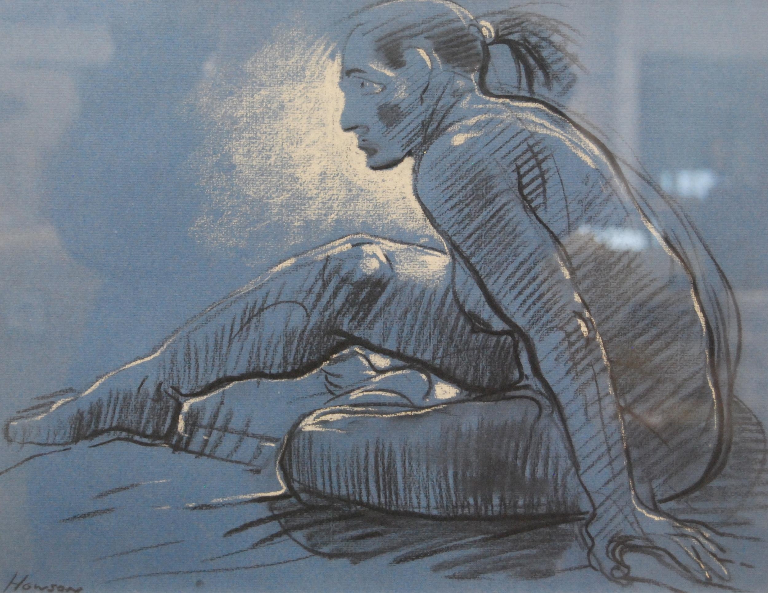 Peter Howson Obe | Untitled portrait of a nude female | MutualArt