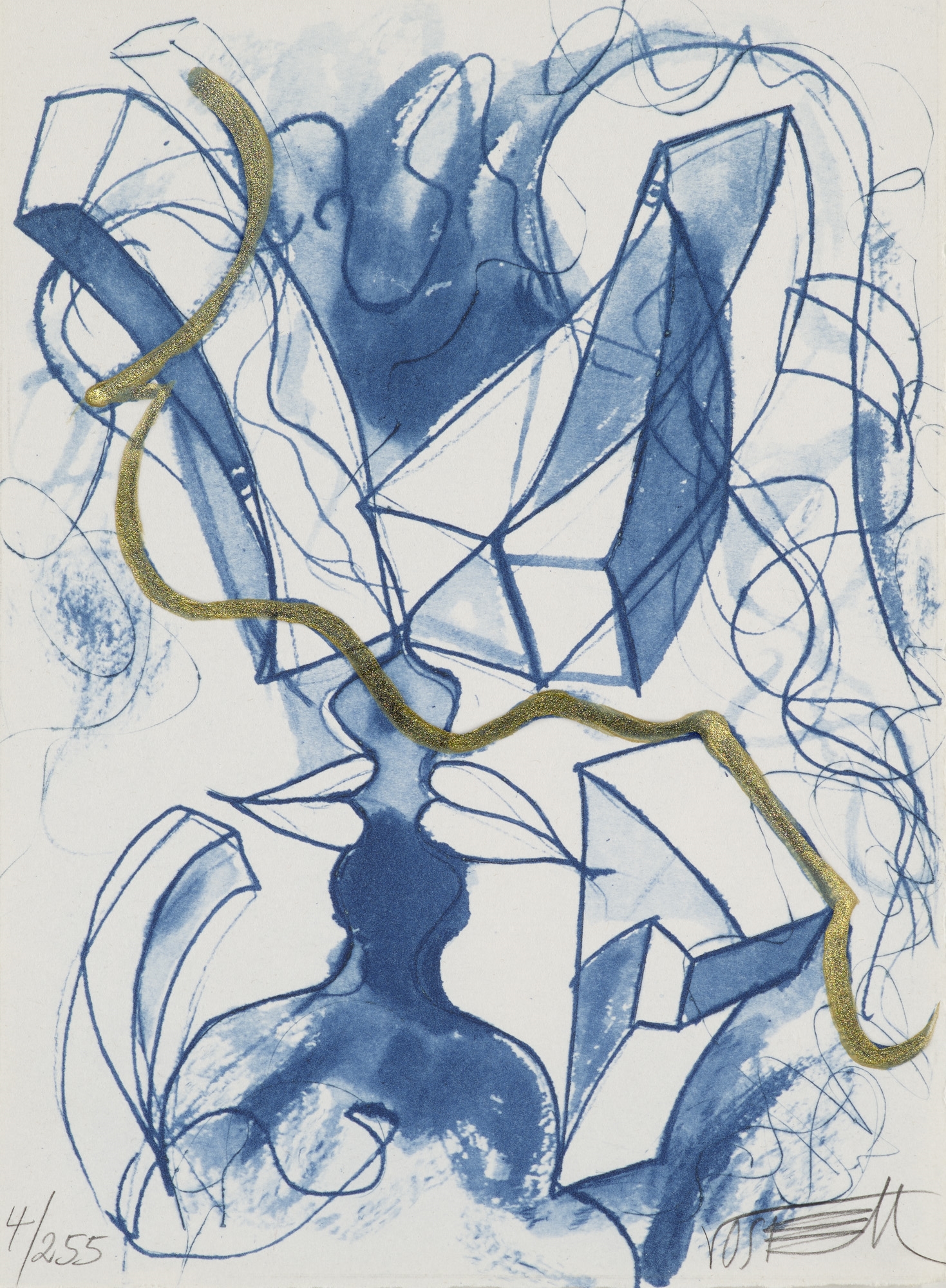 Artwork by Wolf Vostell, 3 Arbeiten, Made of aquatint and etching heightened with gold on wove paper