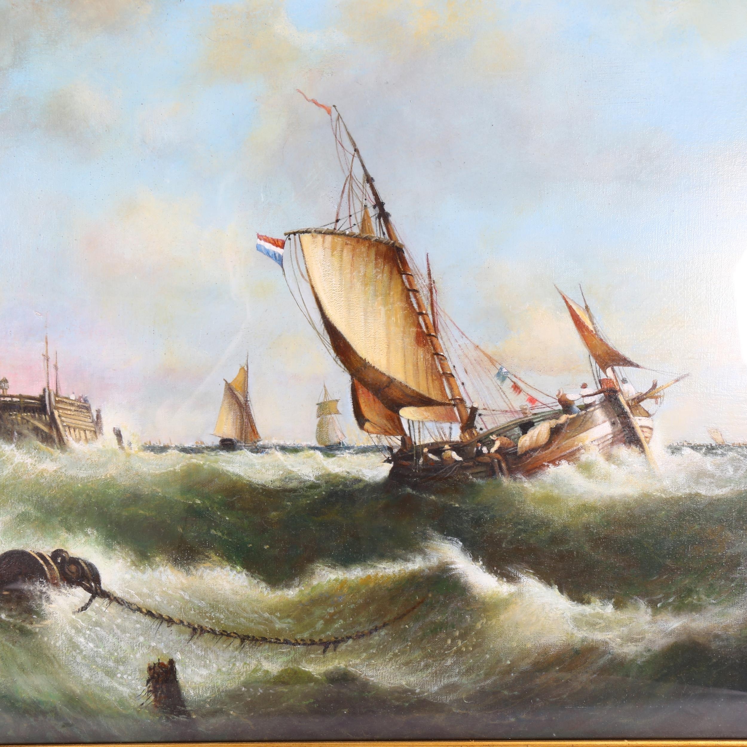 Max Brandrett | French fishing boats off the coast in rough seas ...