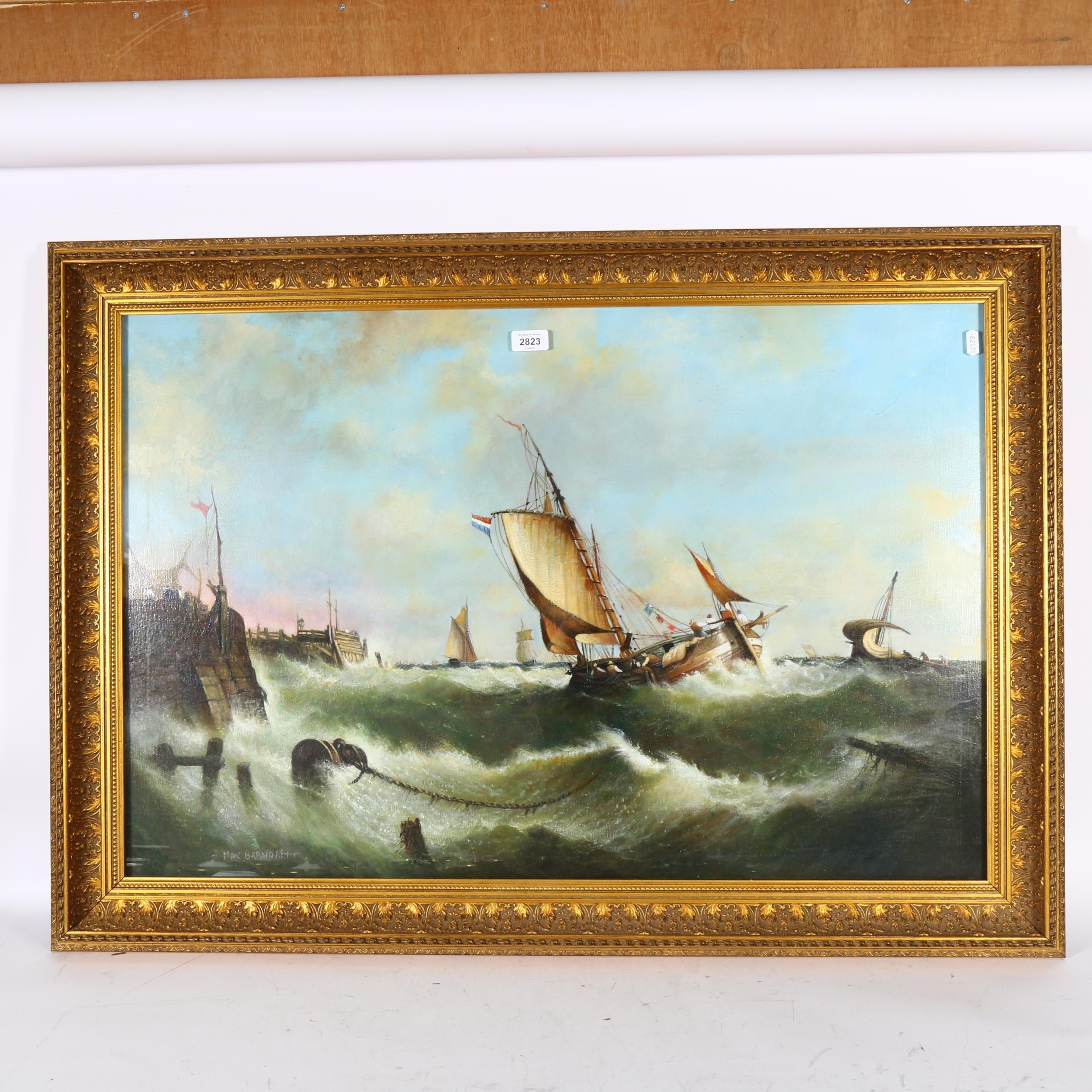 Max Brandrett | French fishing boats off the coast in rough seas ...