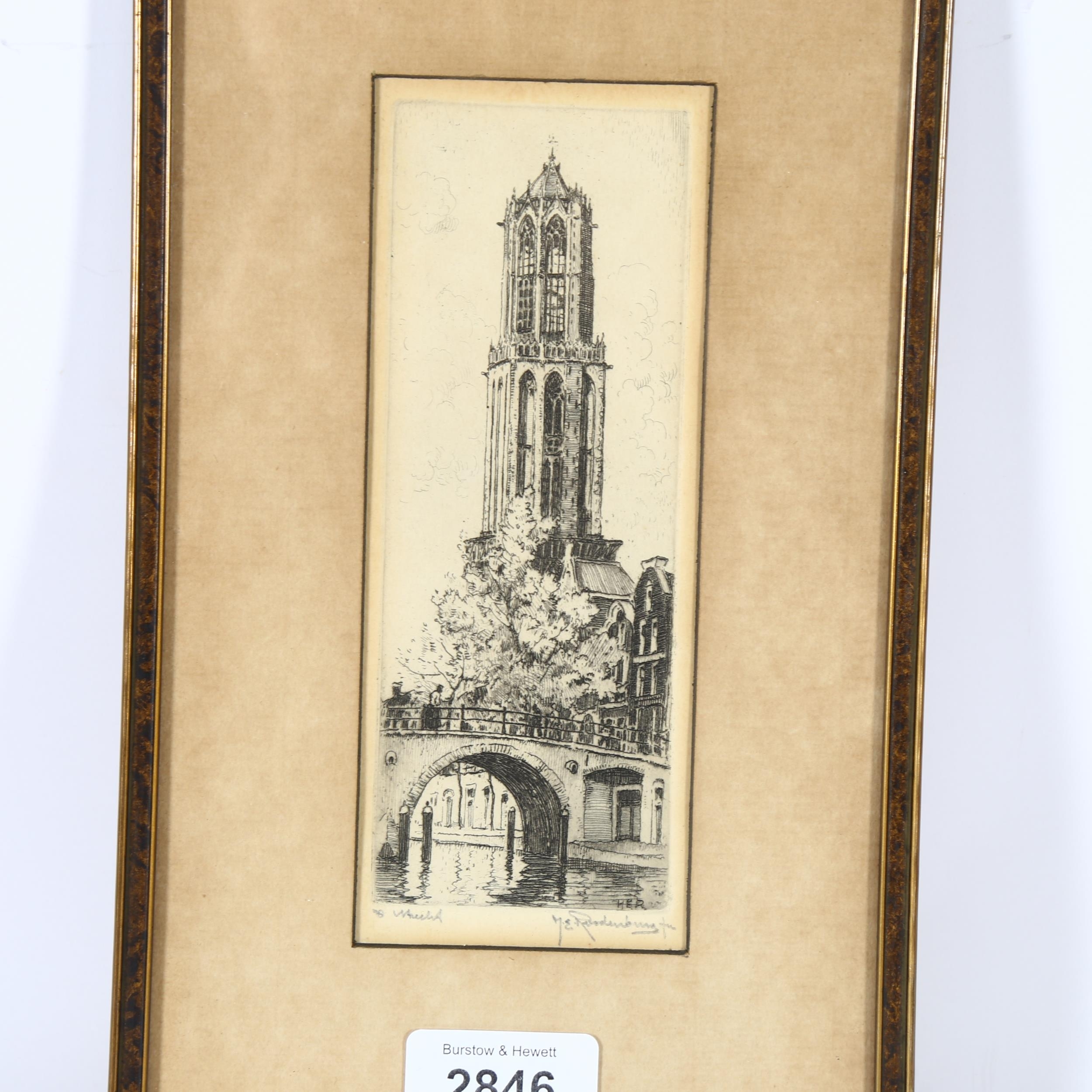Hendrikus Elias Roodenburg | canal and church view | MutualArt