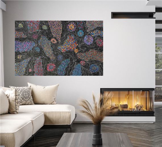 Bush Seed and Leaf Dreaming 2022 by Abie Loy Kemarre, 2022