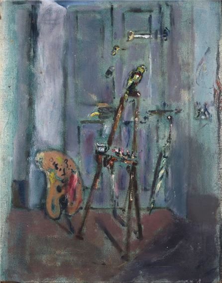 Interior with parrot, 1940 by Filippo de Pisis, 1940
