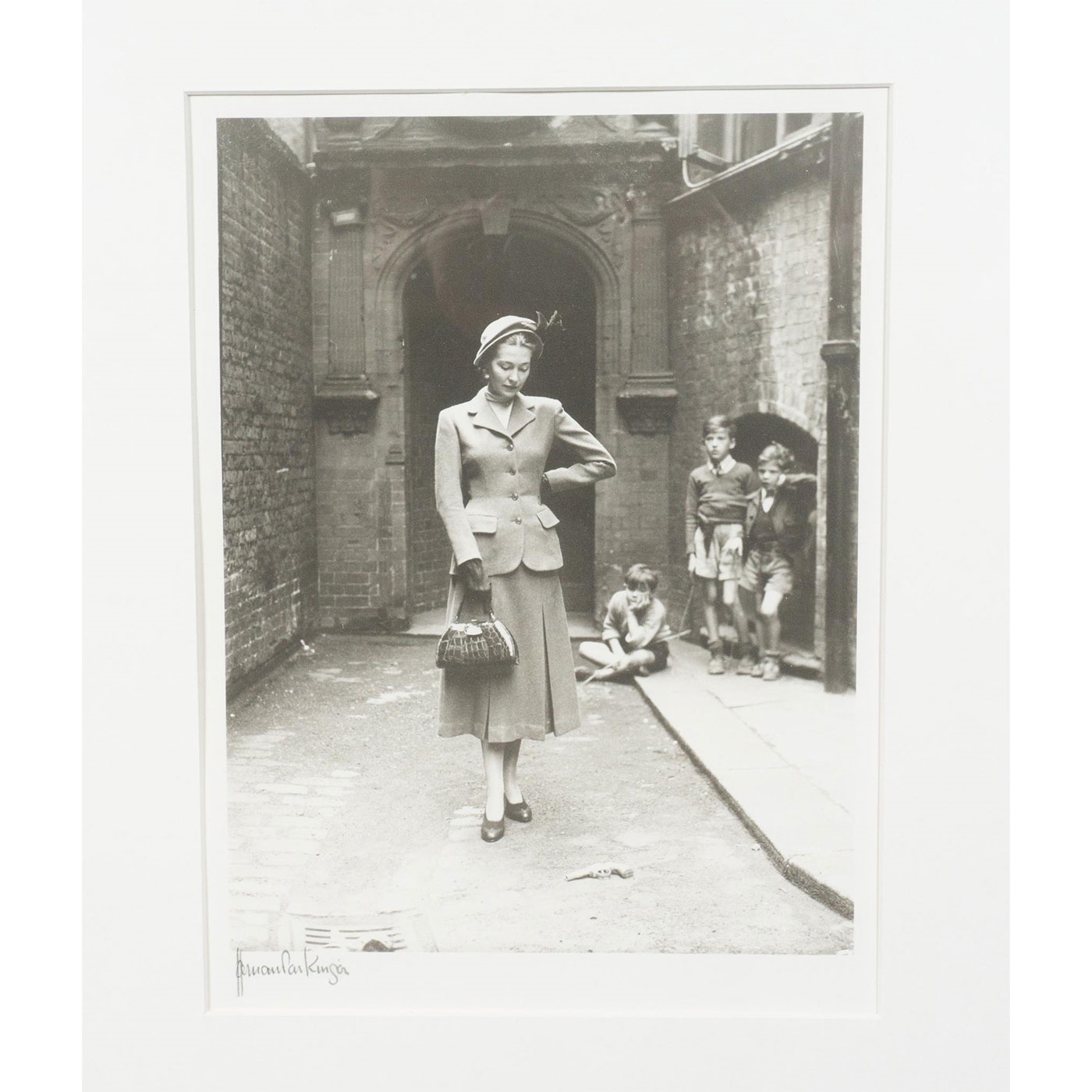 Artwork by Norman Parkinson, Wenda in Hardy Ames Suit in Hyde Park Corner, Made of Silver Gelatin photograph