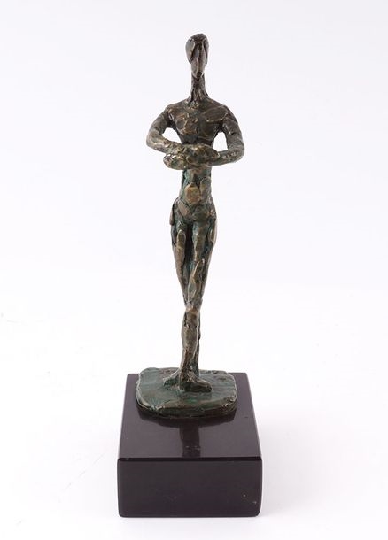 Artwork by Rosberger, Ballerina, Made of bronze on a stone base