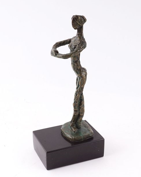 Artwork by Rosberger, Ballerina, Made of bronze on a stone base
