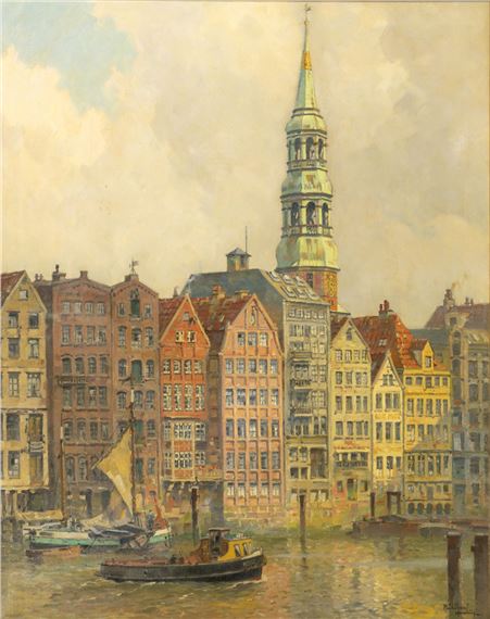 St. Catherine's Church in Hamburg by Adolf Mühlhan, 1919