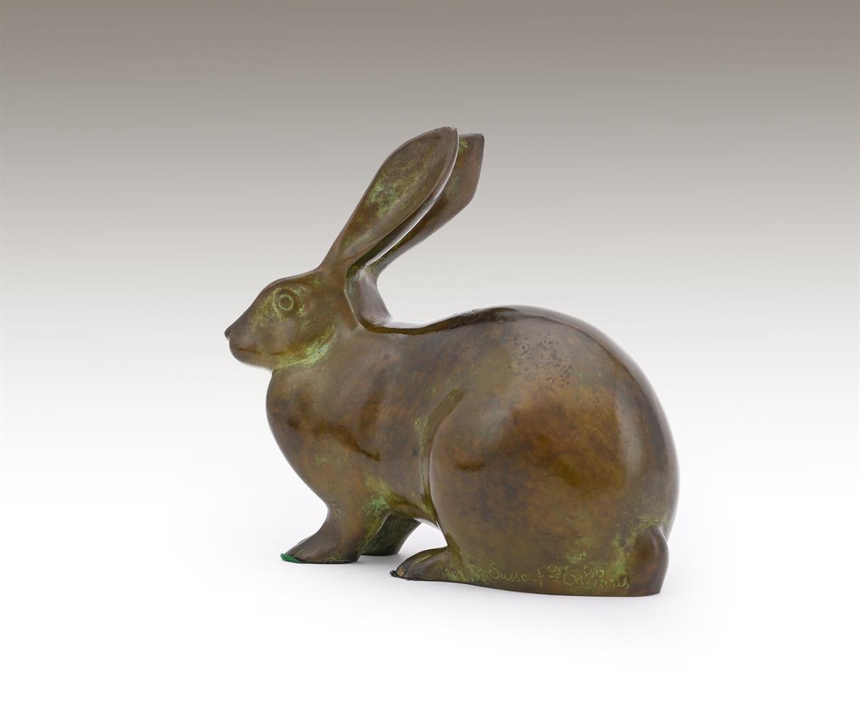 Armand Petersen | A RARE BRONZE MODEL OF A SEATED RABBIT (20th Century ...