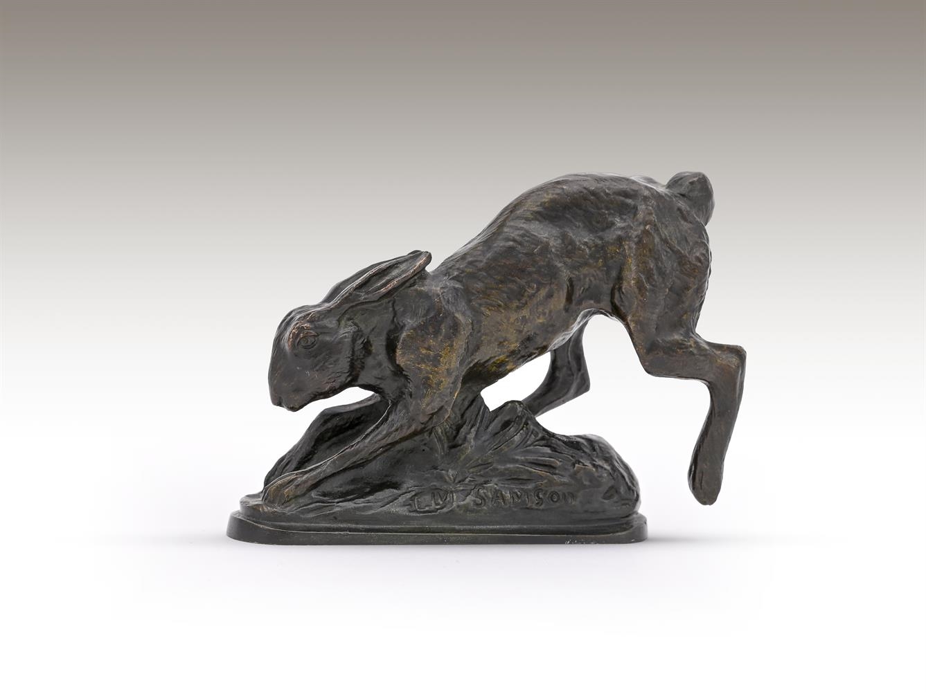 E.M. Samson | A BRONZE MODEL OF A RUNNING HARE (19th Century 20th ...