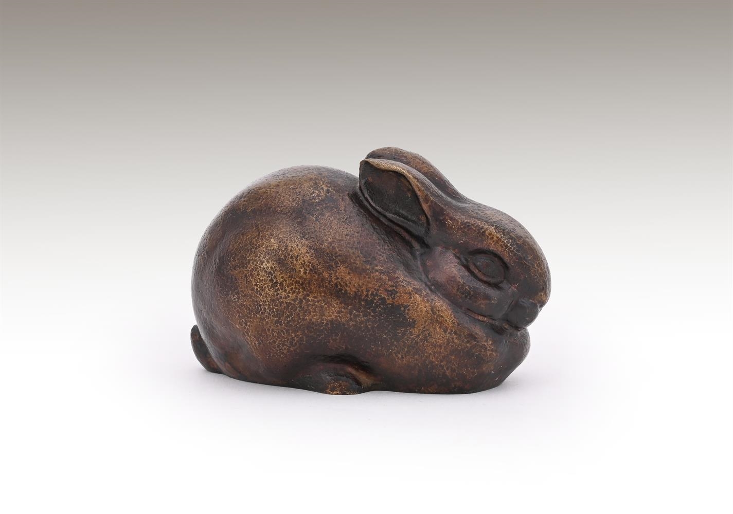 André Vincent Becquerel | A BRONZE MODEL OF A RABBIT (Early 20th ...