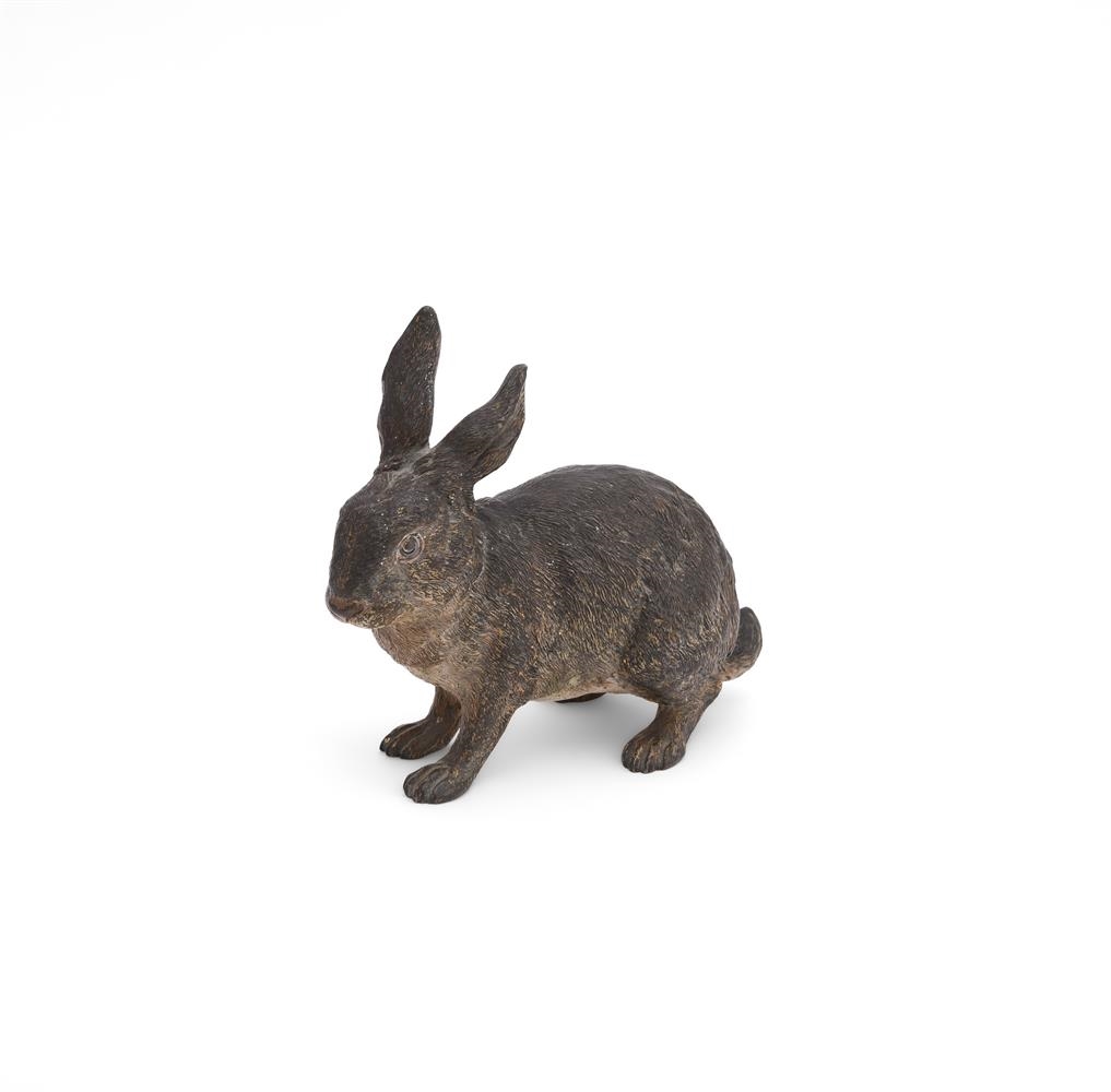 Franz Xaver Bergmann | A LARGE COLD PAINTED MODEL OF A RABBIT | MutualArt