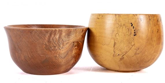 Pair of turned wood bowls. - Bill Wallace