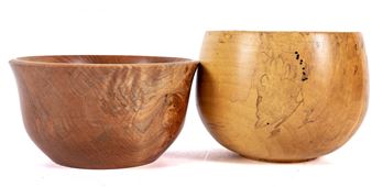 Pair of turned wood bowls. - Bill Wallace