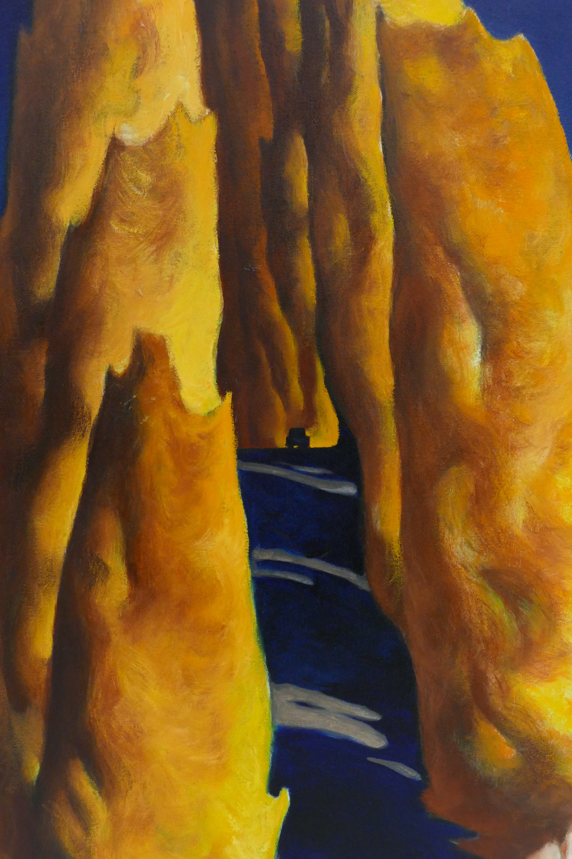 Artwork by Z.Z. Wei, Golden Poplars 2003, Made of Oil on Canvas